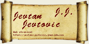 Jevtan Jevtović vizit kartica